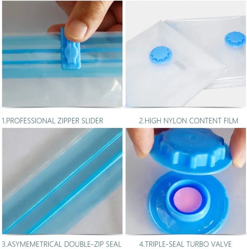 Set Of 5 Vacuum Storage Bags, Pillows Bedding Closet Home Organizer, Space Saver Vacuum Storage Bags, Vacuum Sealing Bag With Double Zip, Vacuum Sealer Bags for Comforters, Blankets, Bedding, Clothing Set Of 5 Vacuum Storage Bags, Pillows Bedding Closet Home Organizer, Space Saver Vacuum Storage Bags, Vacuum Sealing Bag With Double Zip, Vacuum Sealer Bags for Comforters, Blankets, Bedding, Clothing